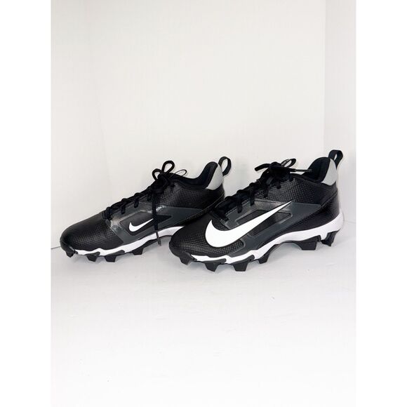 Nike Kids Alpha Menace 4 Shark Football Cleats 5.5 Wide Black Grey White NWB - Picture 4 of 16